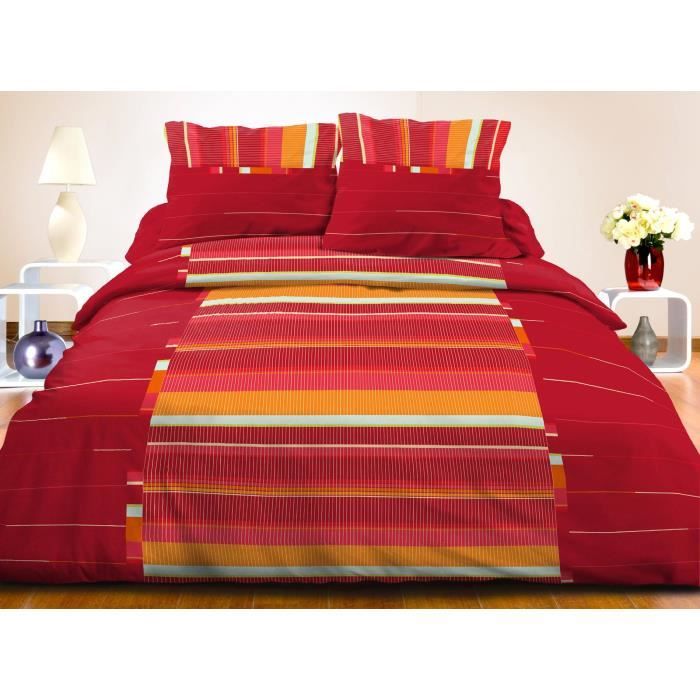 Parure Drap plat + drap-housse 140x190 + 2 taies- Pur ...