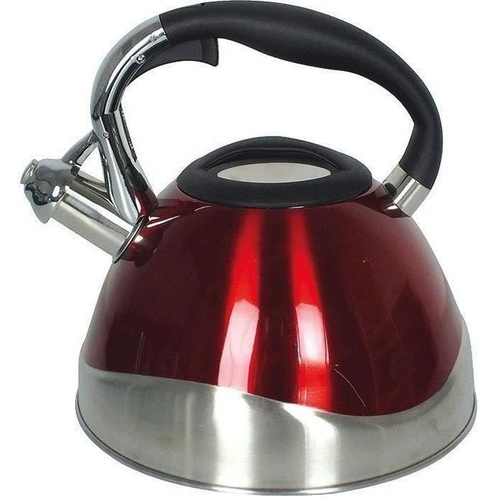 Varus bouilloire sifflante 3l rouge