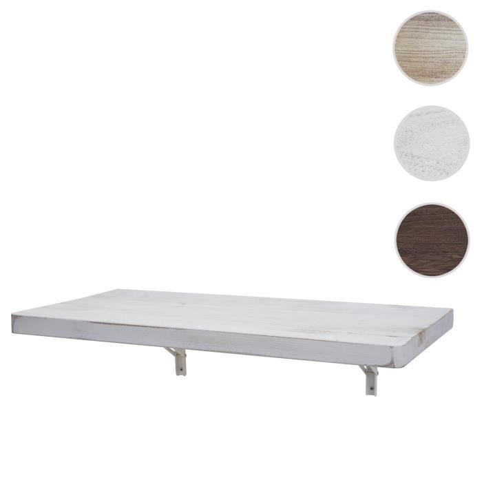 table murale hwc-h48 - hwc - table pliante murale en bois massif - pratique et gain de place - certifié bsci