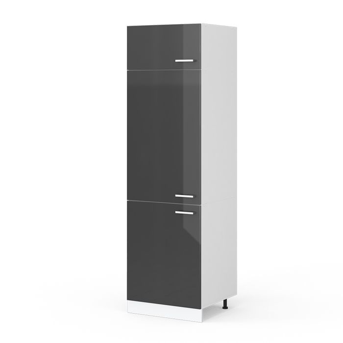 Armoire pour frigo R-Line 60cm Anthracite Haute brillance/Blanc Vicco 29274