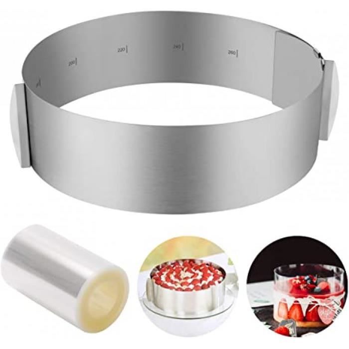 Cercle A Patisserie Reglable Cercle Gateau Extensible O 16 30cm Cercle Entremet Rond Inox Moule Fraisier Mousse Dessert Avec Collier Cdiscount Maison