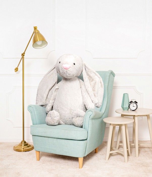 DEAR BEAR Lapin en Peluche géant et doux, 100 cm, gris Cdiscount Jeux