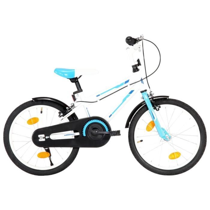 Vélo pour enfants 18 pouces Bleu et blanc