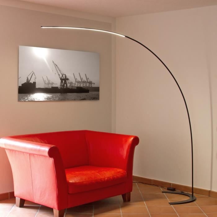 Lampenwelt lampadaire LED en arc à intensité variable pour bureau Danua