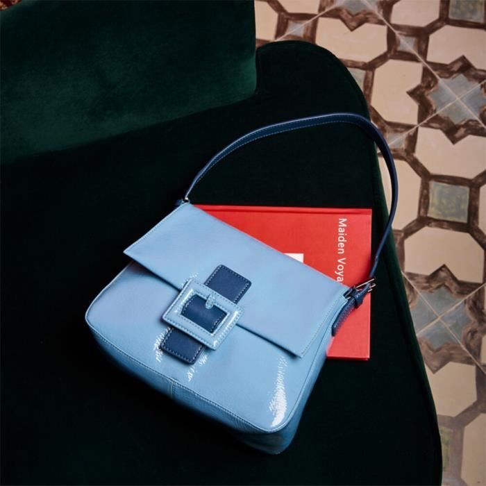 Sac baguette bleu clearance