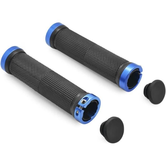 Poignée de vélo,1 Paire de Poignées de guidon antidérapantes,Absorption des Chocs antidérapant Antichoc poignée,pour VTC,VTT,Bleu