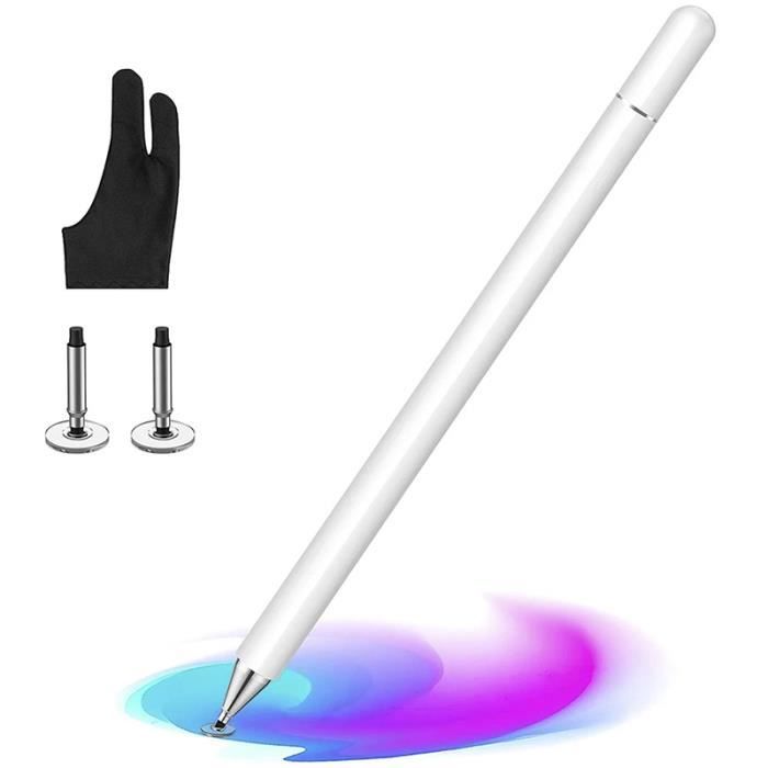 Argenté perfk 2 en 1 Capuchon De Crayon pour Apple Pencil Stylets De Remplacement pour Toutes Les Tablettes à écran Tactile 