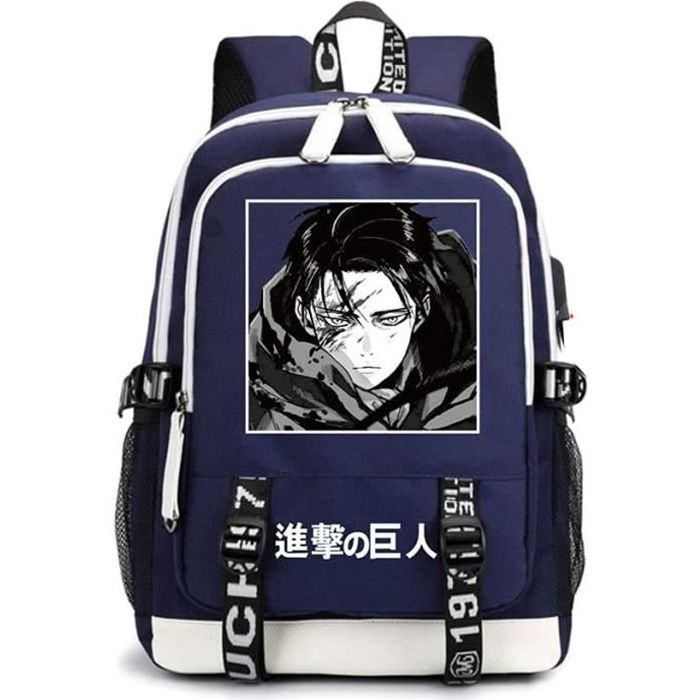 Attaque des Titans Manga Sac ?� Dos, SNK Scouting Legion Logo Durable Cartable Interface USB 