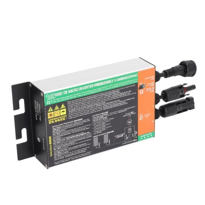 Onduleur Solaire WVC 600W – IP65, 230V, 22-50V DC, Micro-onduleur Photovoltaïque