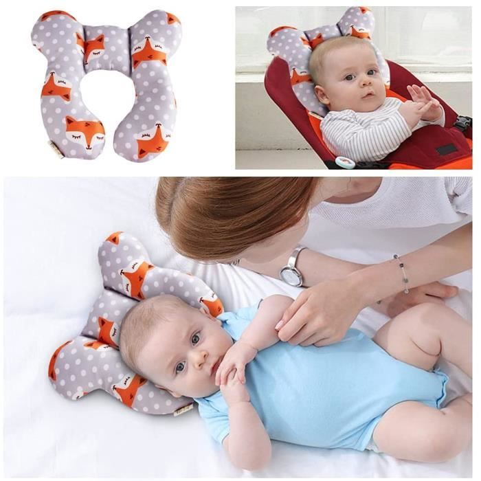 Oreiller De Voyage Pour Bebe De 0 A 1 An Coussin De Soutien De La Tete Et Du Cou Pour Siege Auto Siege De Poussette Renard Orange Cdiscount Puericulture Eveil Bebe