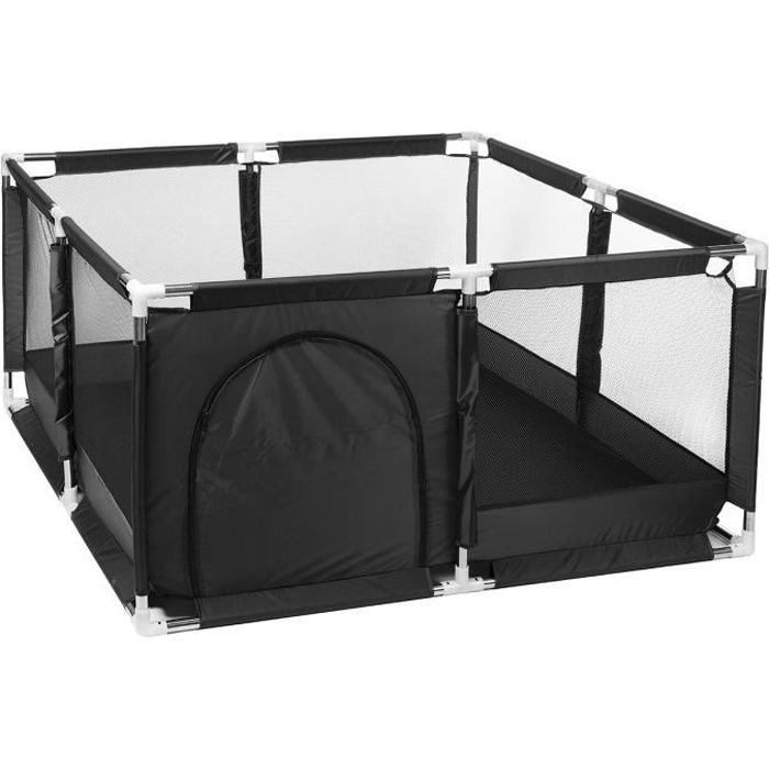 Parc Pour Bebe 126x126x66cm Noir Cdiscount Puericulture Eveil Bebe