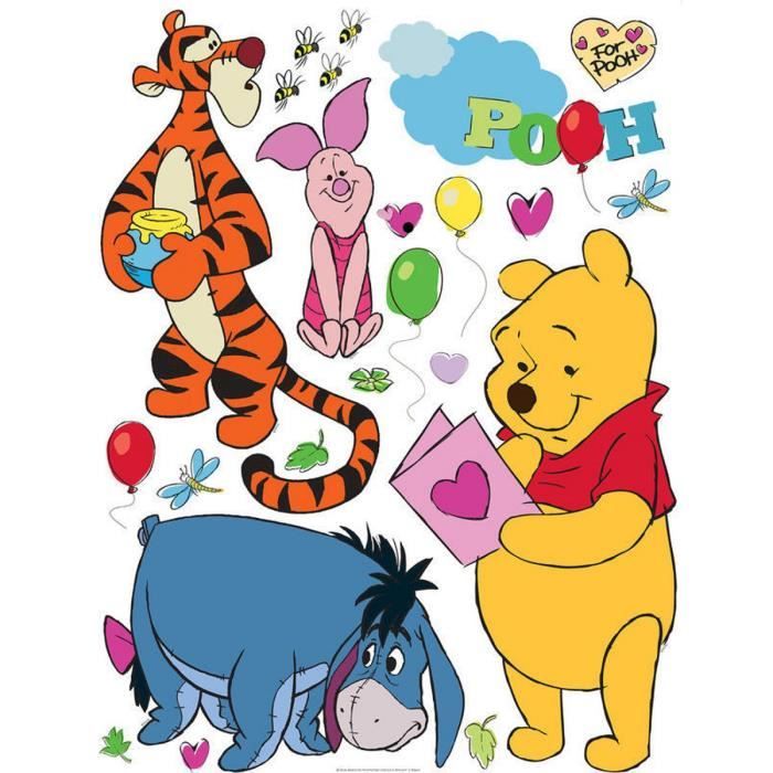 Egyptische Theseus vervorming Stickers géant Winnie & ses amis Disney 42.5 x 65cm - Cdiscount Maison