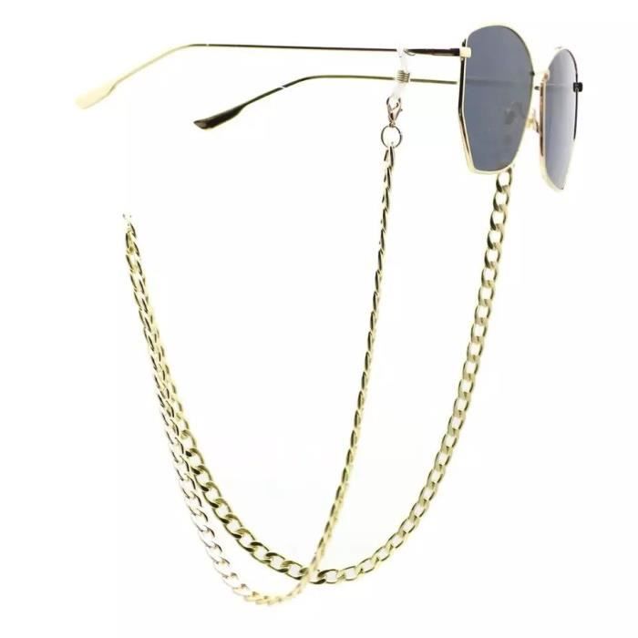 Chaîne en aluminium 2022 mode cristal perle de soleil masque