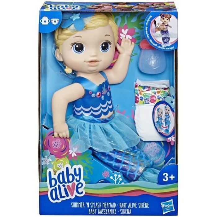 Baby Alive Sirene Et Bebe Poupee Cheveux Blonds Cdiscount Jeux Jouets