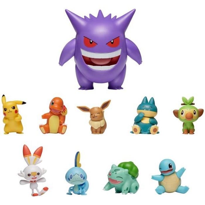 Coffret 8 figurines Pikachu Pokémon Bandai : King Jouet, Figurines