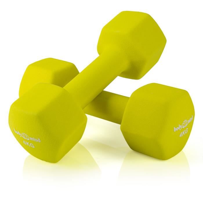 Haltères Courtes En Néoprène - Lot De 2 - 1 Kg Chacune - Forme Étoile Antidérapante - Pour Fitness, Yoga, Maison