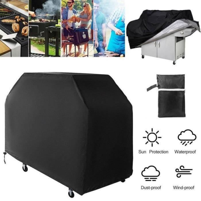 Housse De Protection étanche Pour Barbecue - Noir - Matière Oxford 210D - Résiste Aux UV