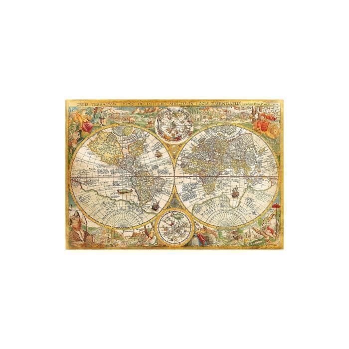 Puzzle Adulte Pays : Vieille Carte Du monde - 2000 Pieces - Cdiscount ...