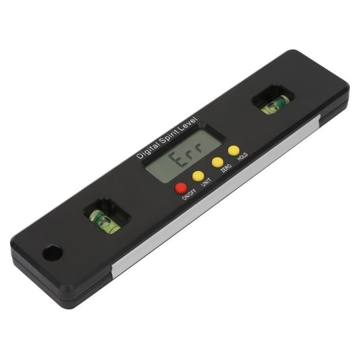Inclinomètre Numérique Avec Aimants - Mini Niveau électronique écran LCD - Plage ±90°, Précision 0,3° - Piles AAA (non Fournies) - Pour Bricolage, Construction