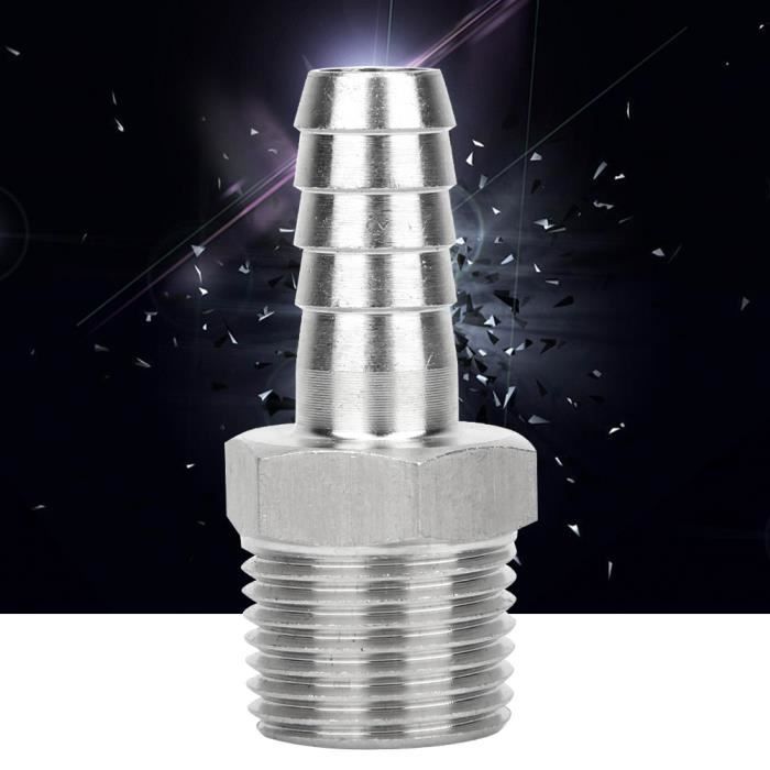 EJ.life Connecteur De Tuyau 2 Pièces 1 / 2in BSPT Connecteur à Filetage Mâle Raccord De Tuyau