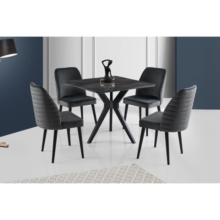 table de salle à manger - emob - vella - blanc - rectangulaire - design