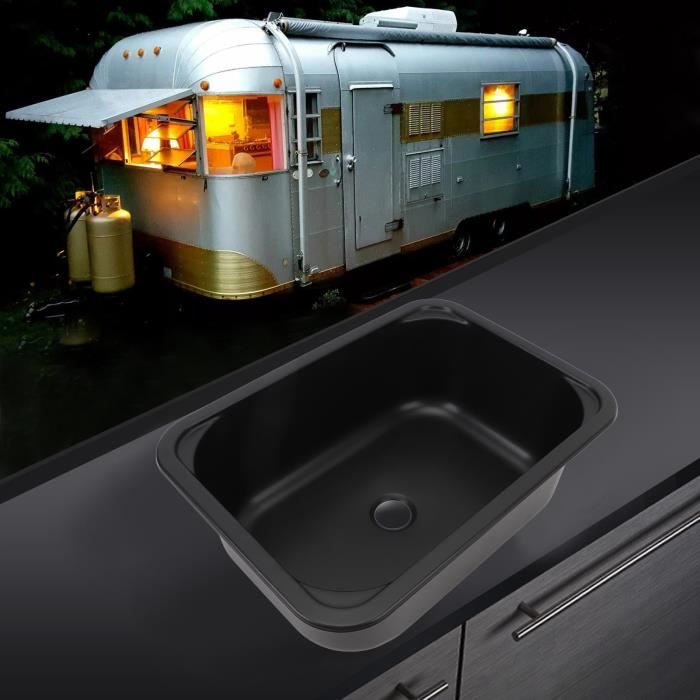 Évier Rond Acier Inoxydable 10 Pouces Pour Camping-Car - Évier Moderne RV Bateau
