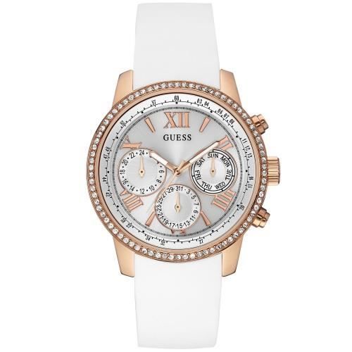 Montre GUESS W0627L8 Pour Femme - Acier Inoxydable, Cadran Cristal, Quartz, 40 Mm