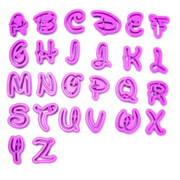 26 lettre emporte piece Disney Alphabet decoupe pate gateau