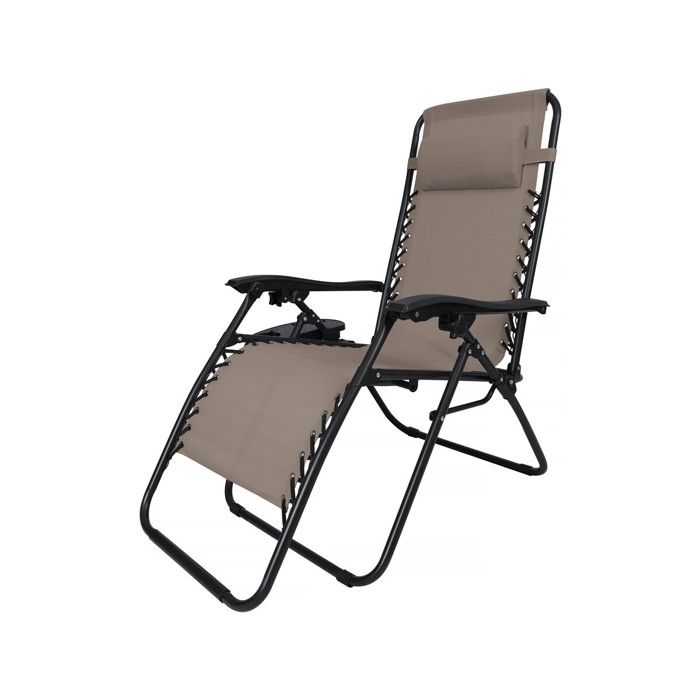 Fauteuil de jardin relax zéro gravité Sintra - Taupe