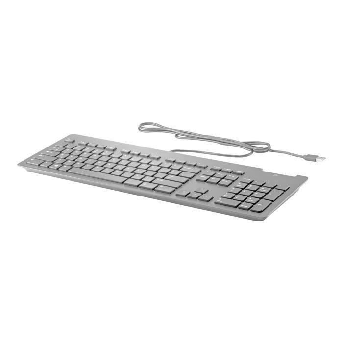 HP Clavier Business Slim avec Smart Card reader - USB - France - Noir