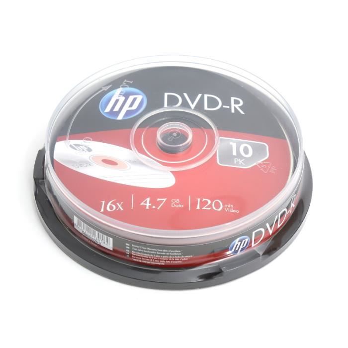 ORIGINAL HP Accessoires informatiques DME00026 DVD R 4.7GB120Min16x Cakebox 10 Disc - vue 2