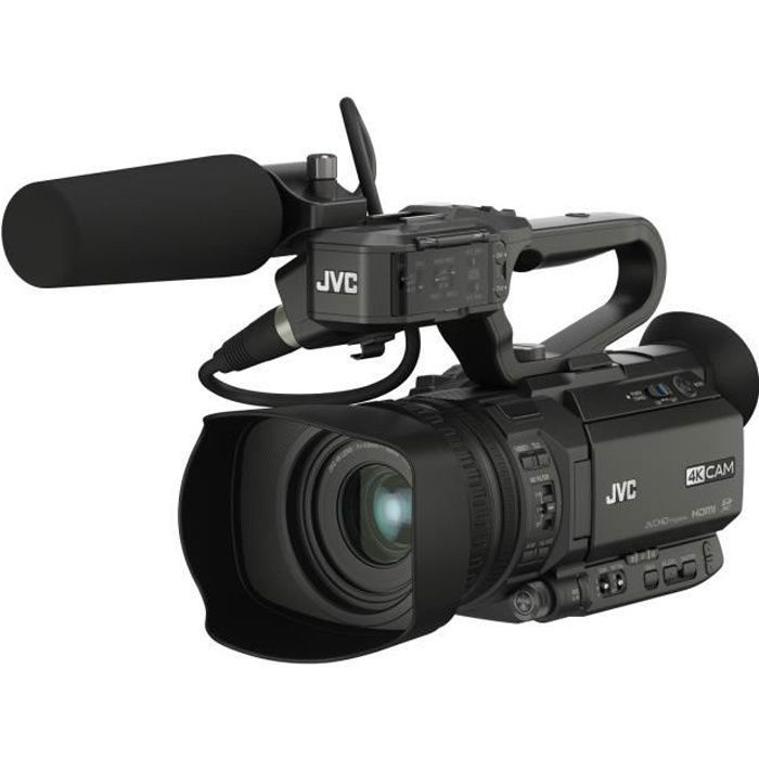 Caméscope professionnel JVC GY-HM250E - 12,4 MP - CMOS - 4K - Zoom optique 12x
