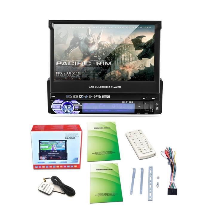 Lecteur MP5 à écran rétractable automatique de 7 pouces (manuel des