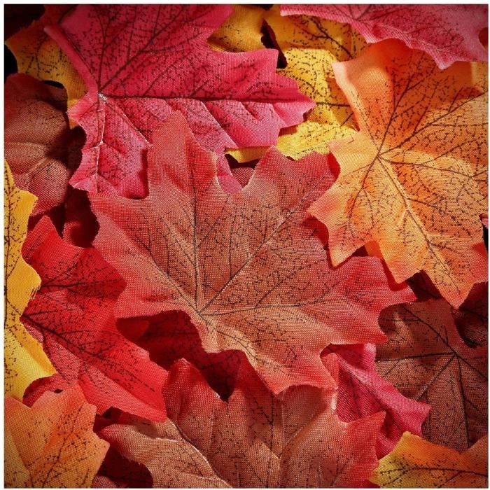500 Feuilles D'érable Artificielles En Soie - 8x8 Cm - Pour Décoration Mariage, Scrapbooking - 8