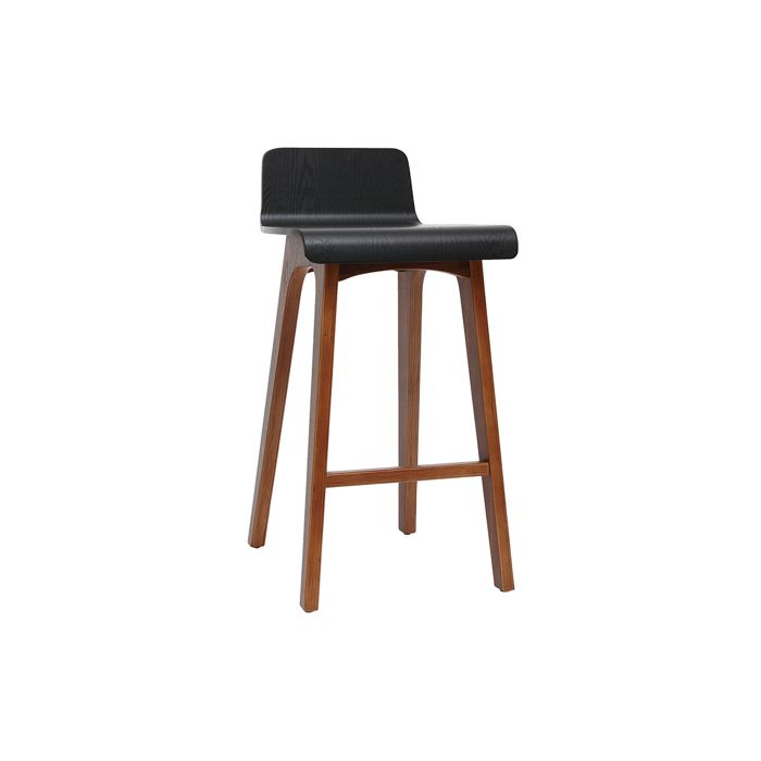 chaise de bar noire 65 cm - miliboo - baltik - vintage - tissu - avec accoudoirs