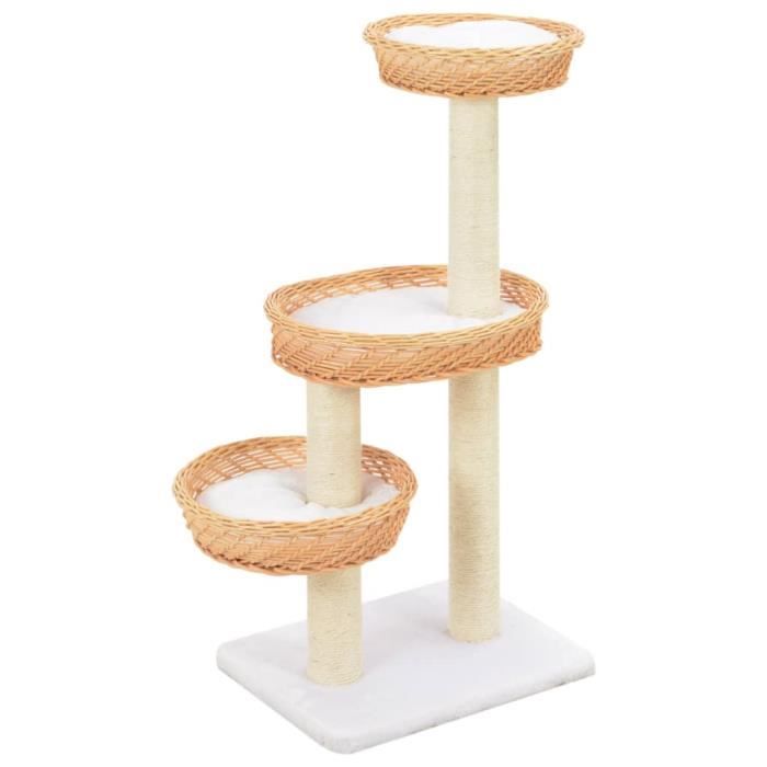 Meilleurs prix pour Arbre à chat avec griffoir en sisal Naturel Bois de saule Mothinessto LY0208