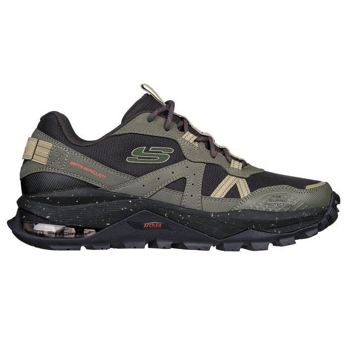 chaussures de trail - skechers - arch fit trail air - vert - homme - régulier