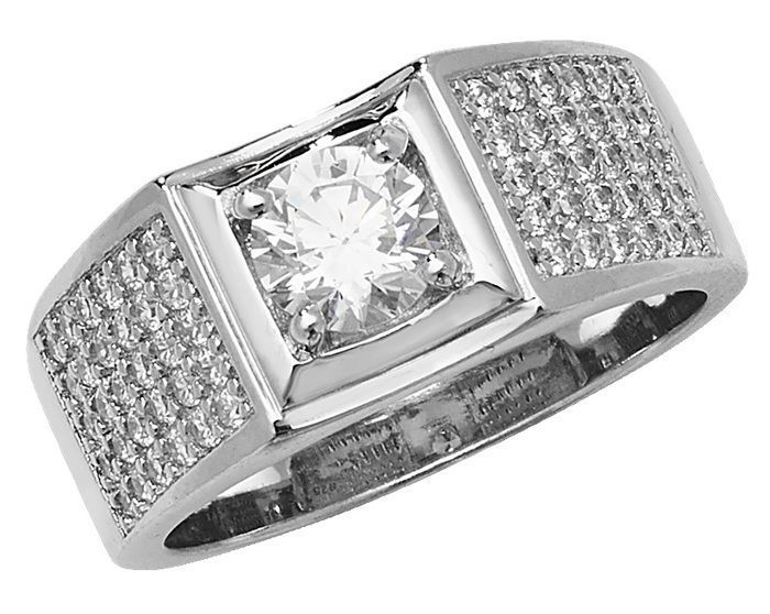 Bague, EDS JEWELS, Homme, Argent fin 925, Oxyde de Zirconium,