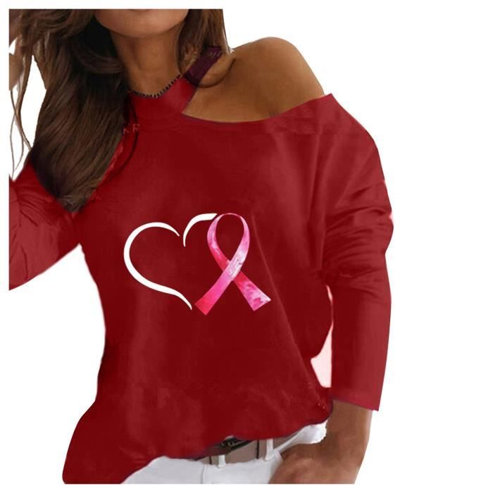 OU tee shirt femme Love Bustier Impression Manches Longues Blouses Sweat  Tops rouge Rouge - Cdiscount Prêt-à-Porter