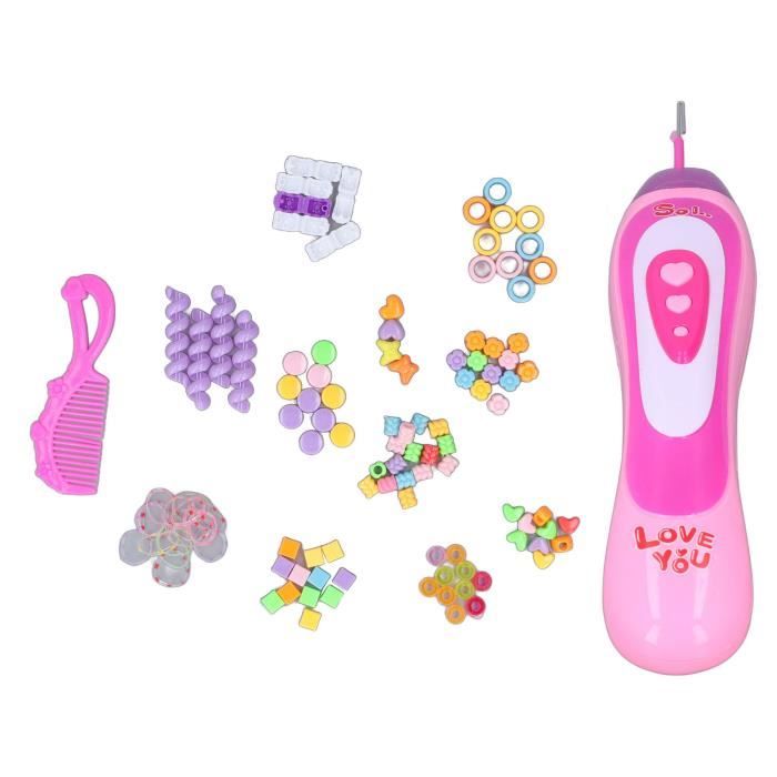 Kit Tressage Cheveux Perles - Pour Filles 5-12 Ans - Machine à Tresser - Cadeau Créatif Anniversaire