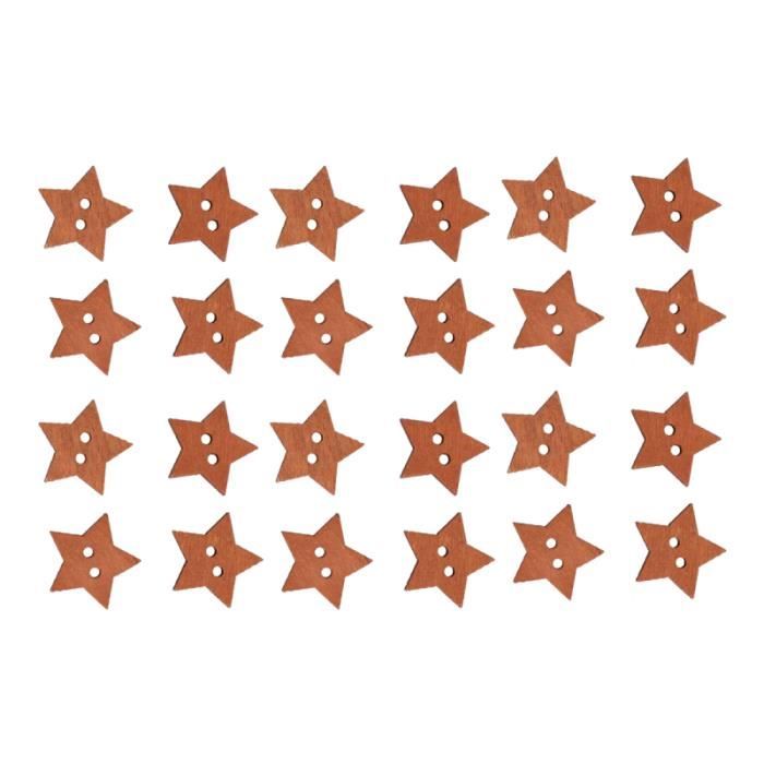 Lot De 200 Boutons En Bois En Forme De Cœur - 2 Trou, Pour Couture, Scrapbooking, Déco Vêtements, Noël