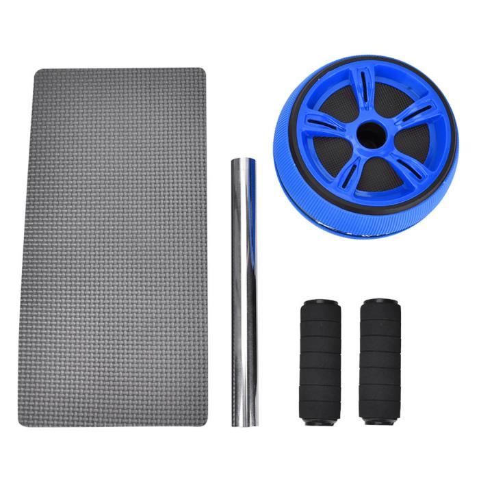 Roue Abdominale Double - Roller Abdo Avec 2 Roues Stabilisatrices - Pour Sculpter Les Abdos Homme/Femme - Fitness Maison