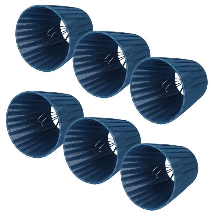 Lurrose 2 Pièces Abat-jour En Tissu Violet Rétro - Clip Sur Pour Lampe De Chevet, Bureau Et Décoration