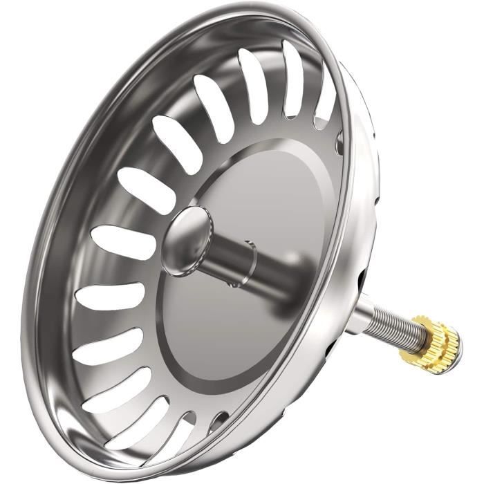 Bouchon Universel Évier Cuisine 79 Mm M. ROSENFELD HOME – Bonde Lavabo Inox Anti-Colmatage, Compatible Toutes Marques