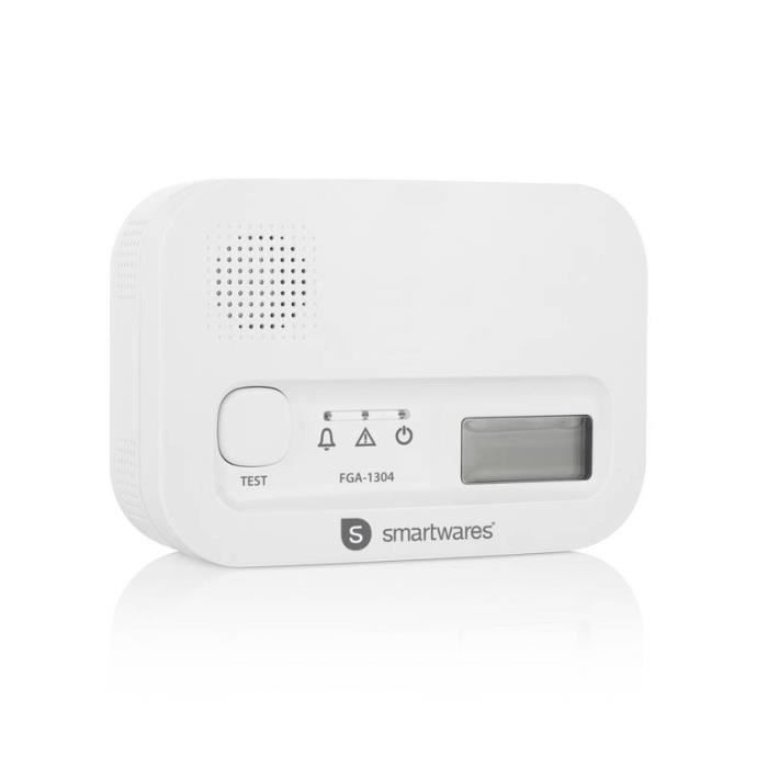 Détecteur de monoxyde de carbone Smartwares FGA-13041, batterie remplaçable de 3 ans Smartwares®