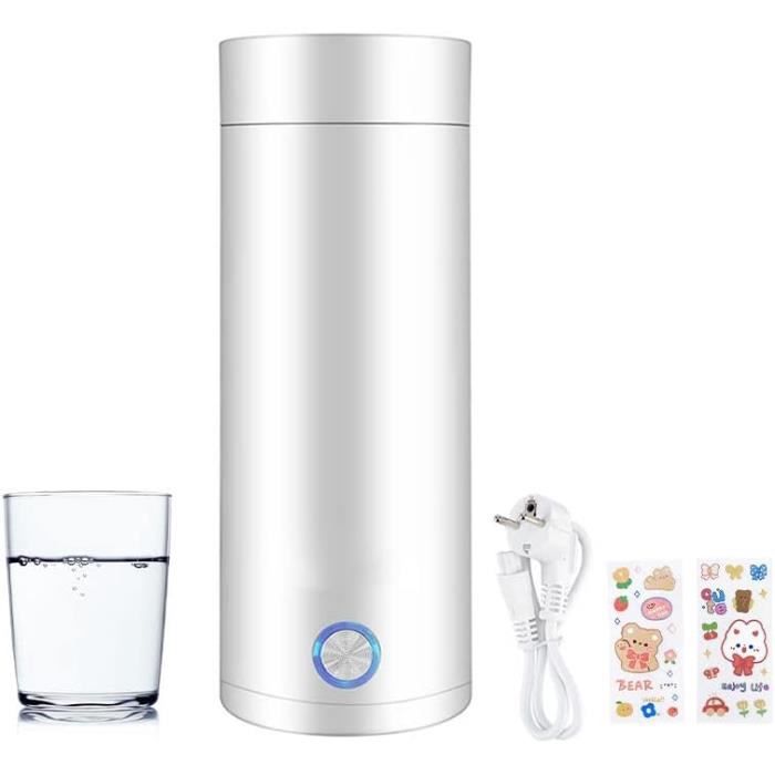 Bouilloire électrique Portable 450 Ml - 4 Réglages Température, Arrêt Auto - Acier Inoxydable 316 - Idéale Voyage