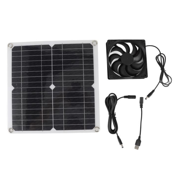 Ventilateur Solaire 6W 18V - Kit D'Extraction Portable Pour Serre, Poulailler Et Cabanon