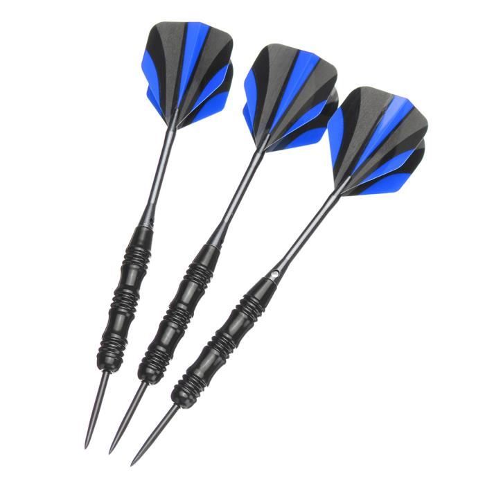 TEMPSA KIT 3PCS Jeu Fléchettes Pro Acier Inox Durable Avec Boite NOIR