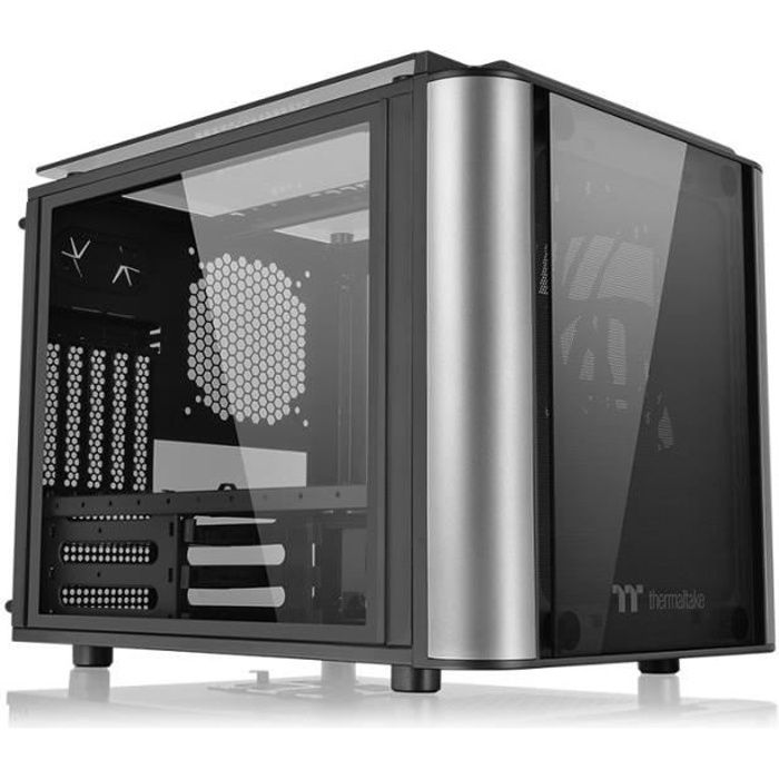 THERMALTAKE Level 20 VT – Boitier cube gaming Micro-ATX – 4 verres trempés – 1x200mm – Noir
