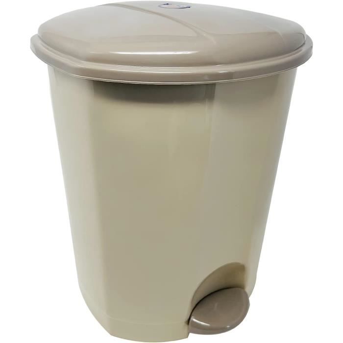 Poubelle En Métal 10l, Avec Pédale, Seau Intérieur Amovible Et Poignée